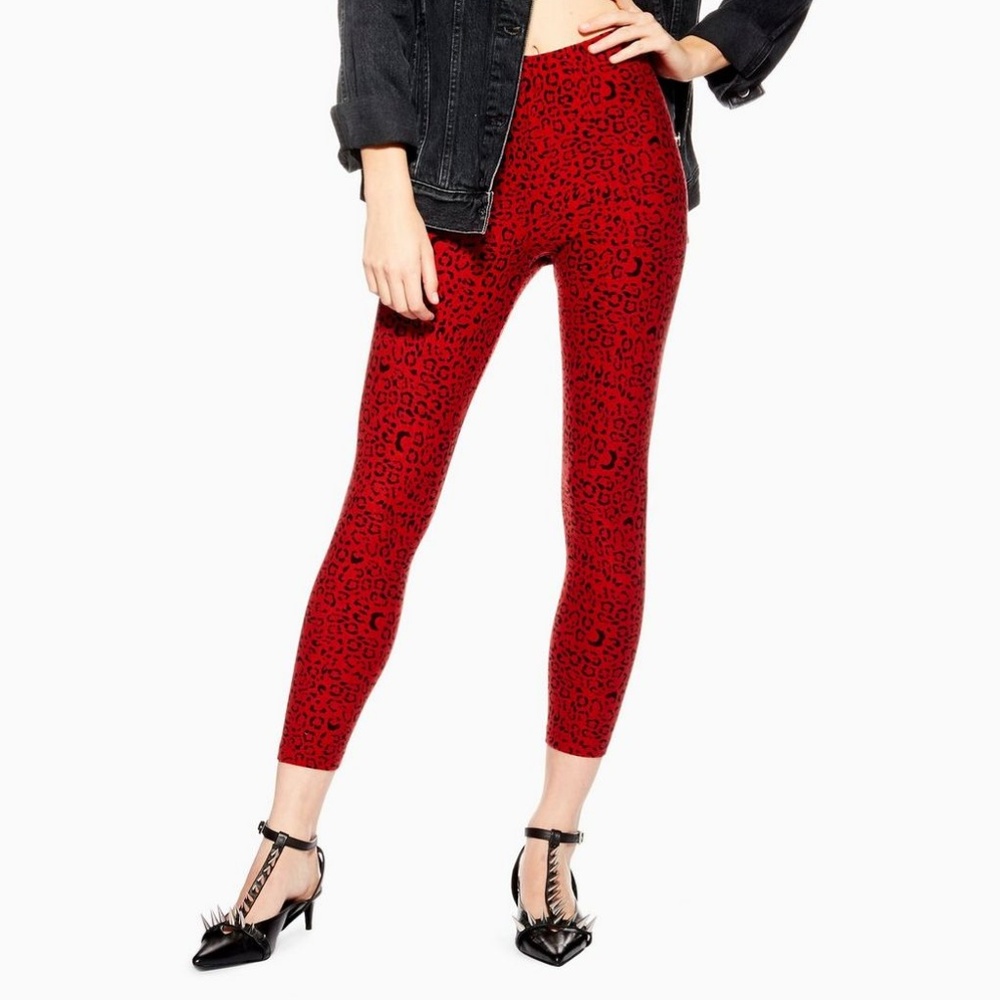 Topshop Leopard Print Leggings -Nwt - image 1
